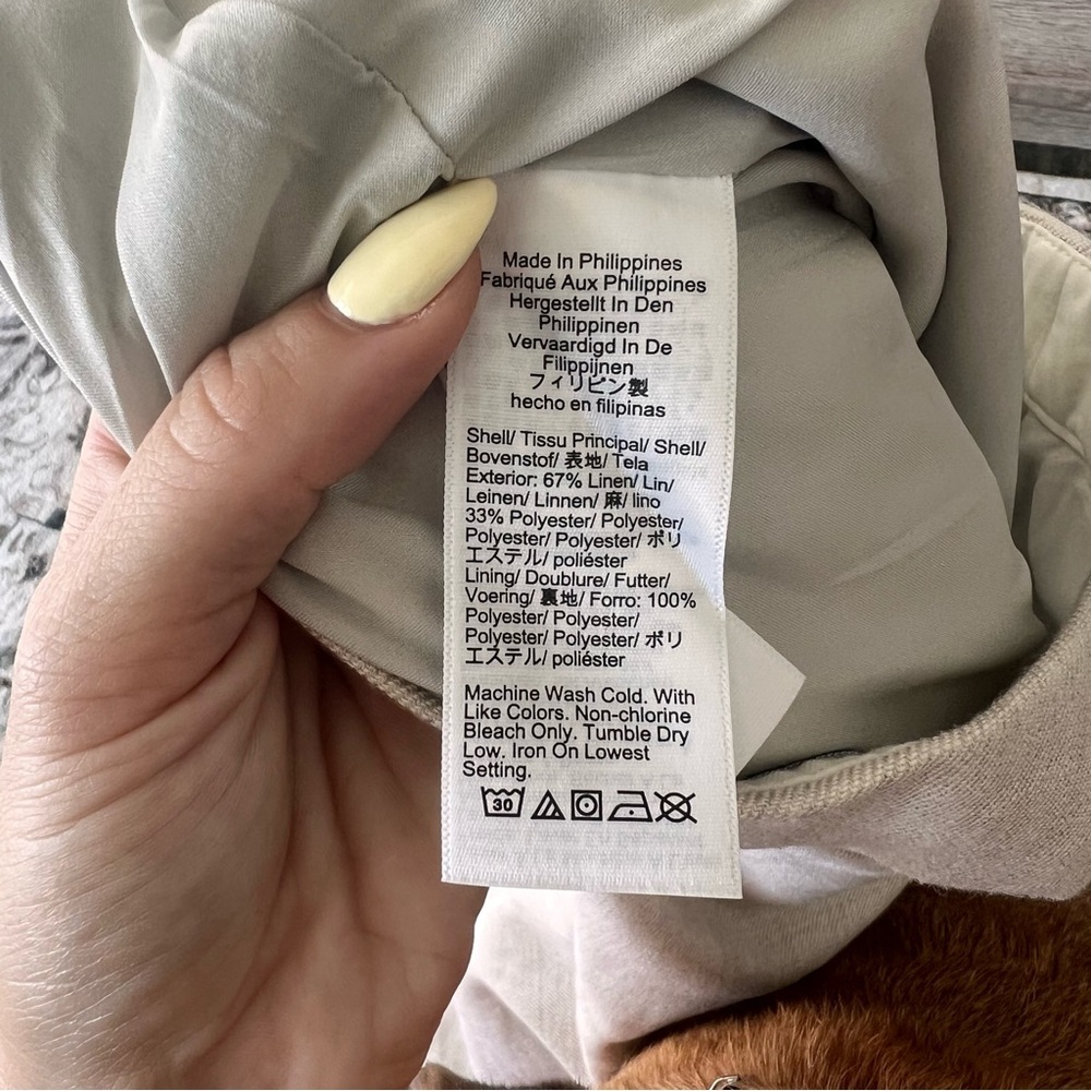 J.Crew Kate Straight Leg Linen Four-Season Stretch Pant- Size 0/2 - Picture 9 of 11